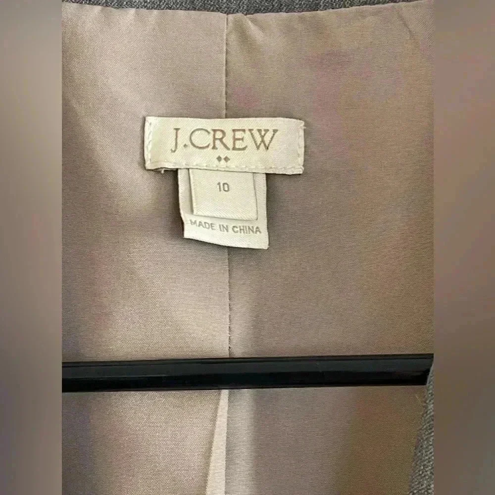 J.CREW GREY 2 BUTTON FRONT BLAZER SIZE 10